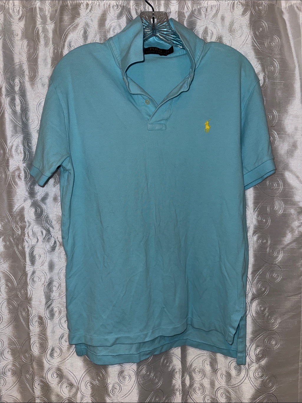 Polo By Ralph Lauren Light Blue Polo With Yellow Pony Men’s Size Small G13